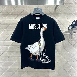 MOSCHINO New arrival round-neck knitted short-sleeved top